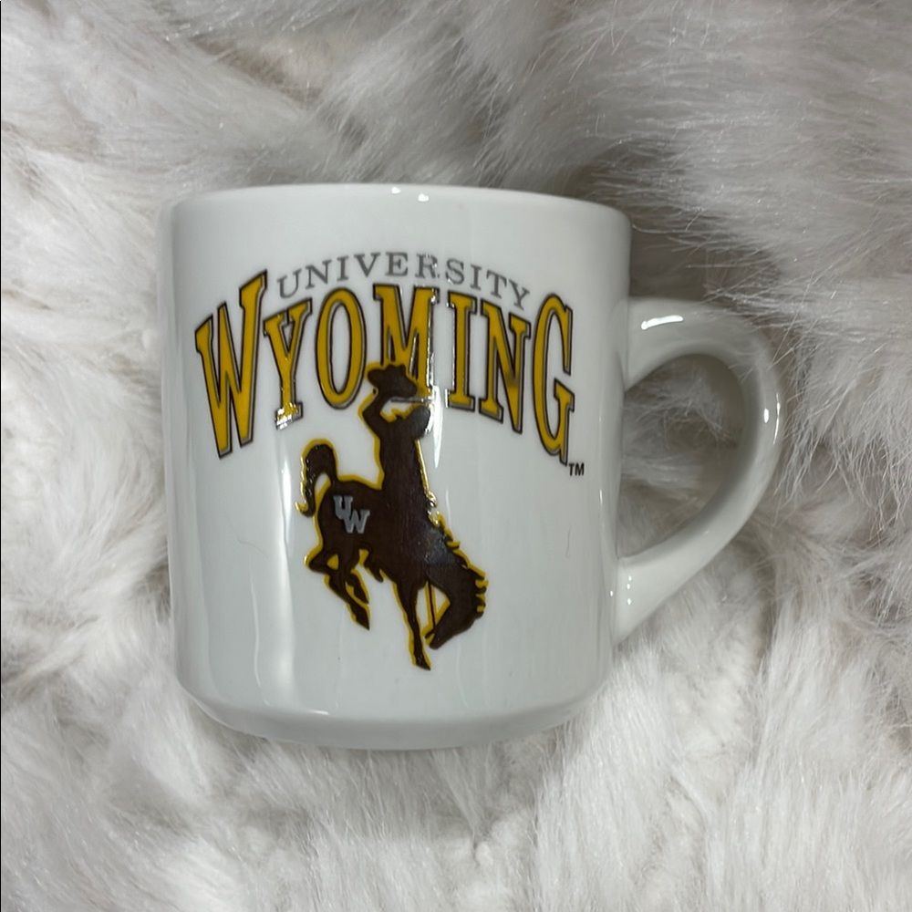 University of Wyoming White and Brown Mug